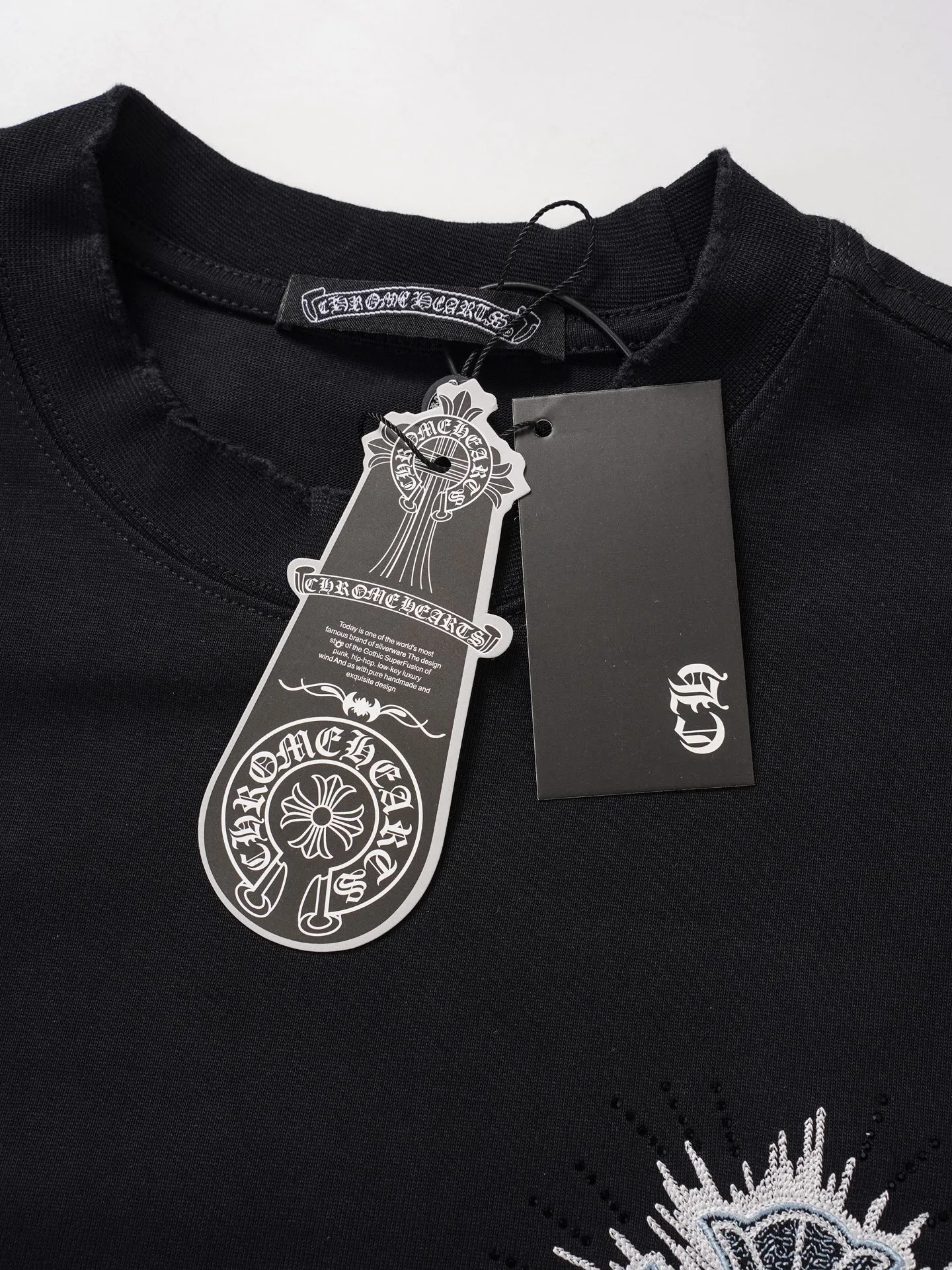 【 】 Chrome Hearts/ T 32 ， ， ， ！！ ， ！ # ， ； 。 oversize ， ！ ， ！ “ ” 💏 :Black White Size:S-XL